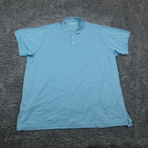 MTAILOR Polo Shirt Mens 4XL Light Blue Performance Golf Short Sleeve Big Tall
